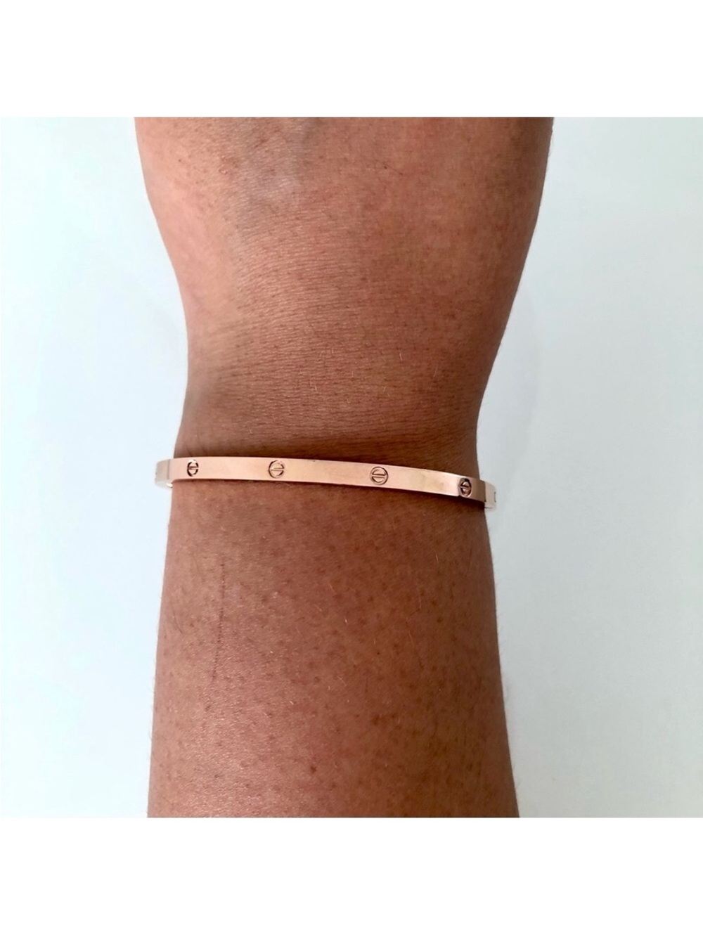 Generic Thin Rose Gold Screw Cuff Bangle Bracelet with Screwdriver - Picture 5 of 9